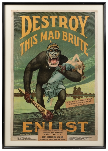  HOPPS, Harry R. (1869 – 1937). Destroy this Mad Brute / Enl...