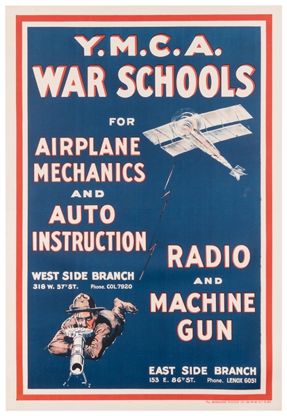  Y.M.C.A. War Schools for Airplane Mechanics and Auto Instru...