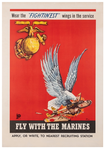  HHL. Fly With the Marines. 1942. Camden: Alpha Litho. 39 ¾ ...