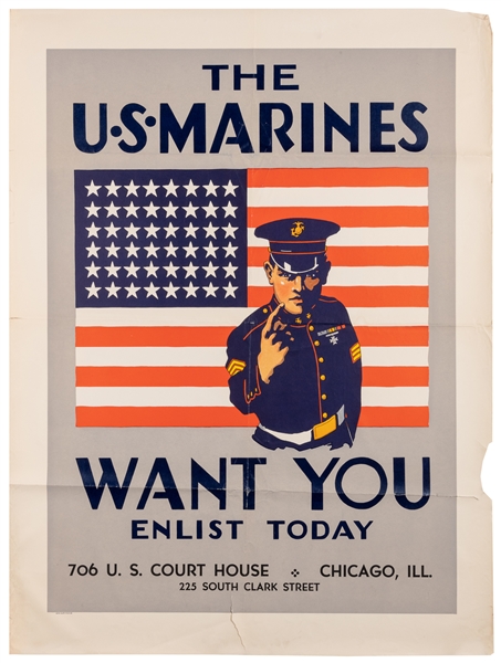  The U.S. Marines / Want You. 1940. World War II recruitment...