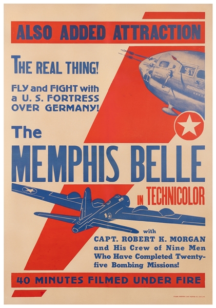  The Memphis Belle. Dallas: Evans Printing and Poster, ca. 1...