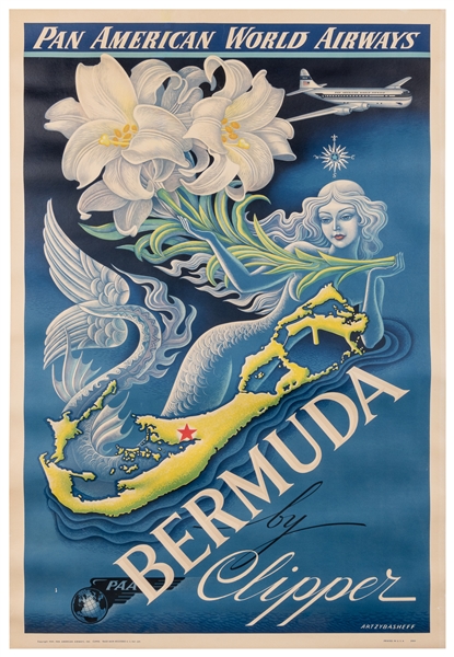  ARTZYBASHEFF, Boris (1899 – 1965). Bermuda by Clipper / Pan...