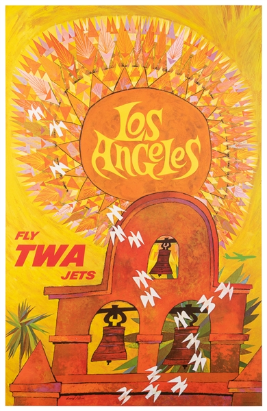  KLEIN, David (1918 – 2005). Los Angeles / Fly TWA Jets. Uni...