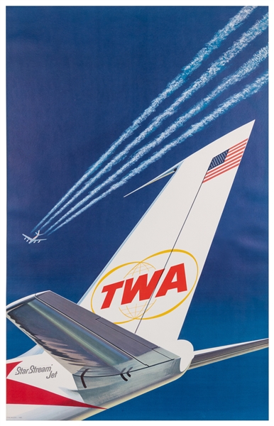  TWA / Star Stream Jet. Circa 1959. An iconic image depictin...