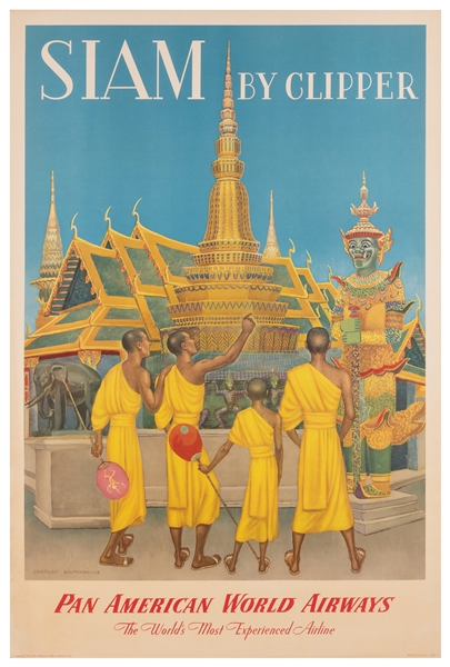  BASKERVILLE, Charles (1896 – 1994). Siam by Clipper / Pan A...