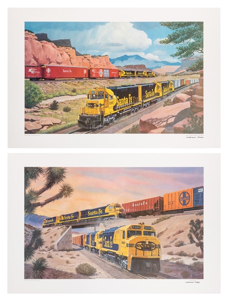  FOGG, Howard L. (1917 – 1996). Pair of Santa Fe Railway sig...