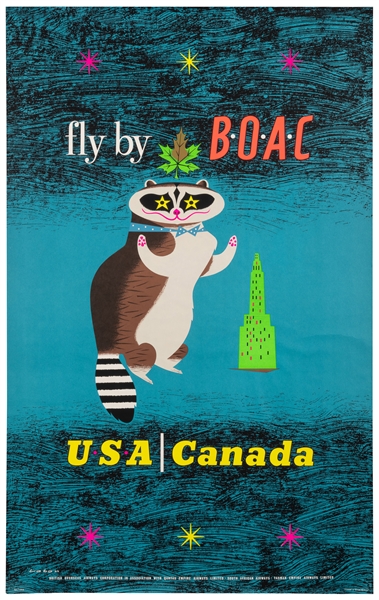  LABAN, Maurice (1912 – 1970). Fly by BOAC / USA Canada. 195...