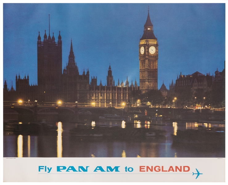  Fly Pan Am to England. 1960s. Photograph by Kronfeld of the...