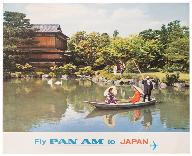  Fly Pan Am to Japan. 1960s. Photograph by Kronfeld of a Jap...