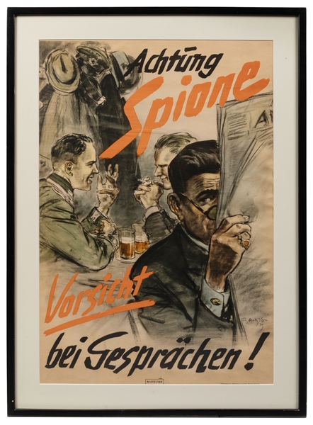  MATEJKO, Theo (1893 – 1946). Achtung Spione / Vorsicht Bei ...