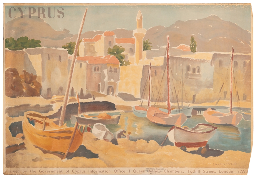  [GREECE & CYPRUS]. Group of 8 travel and propaganda posters...