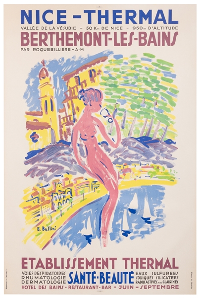  BELLINI, Emmanuel (1904 – 1989). Nice Thermal. Cannes: Roba...