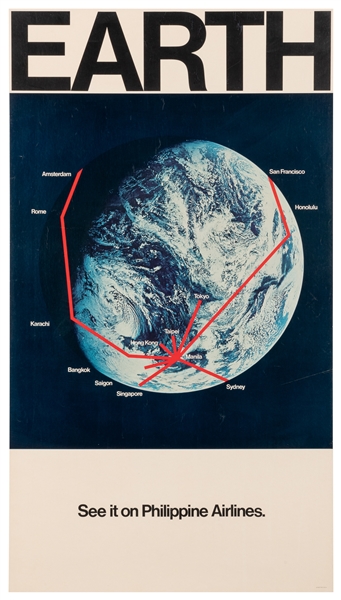  Earth / See it on Philippine Airlines. Circa 1970s. Poster ...