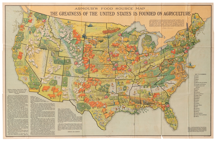  Armour’s Food Source Map / The Greatness of the United Stat...