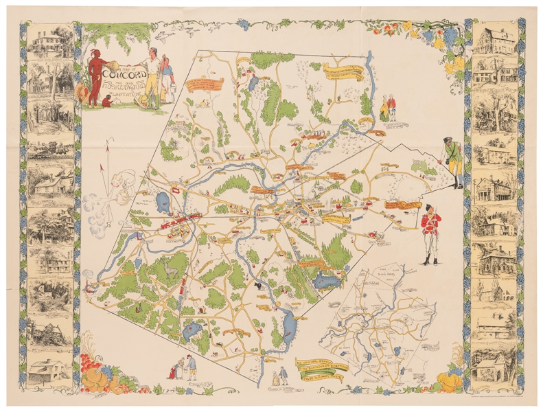  BODLEY, Helen (1906 – 1997). A Map of Concord / The Old Mus...