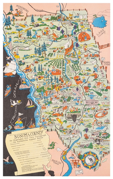  McCARTY, Lea (1905 – 1960). Sonoma County / Its Highlights ...