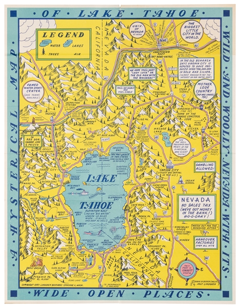  LINDGREN, Hjalmer “Jolly” (1895–1952). A Hysterical Map of ...