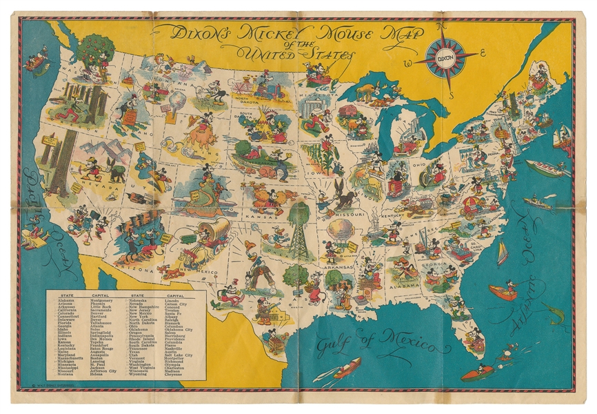  Dixon’s Mickey Mouse of the United States. Circa 1930s. Pic...