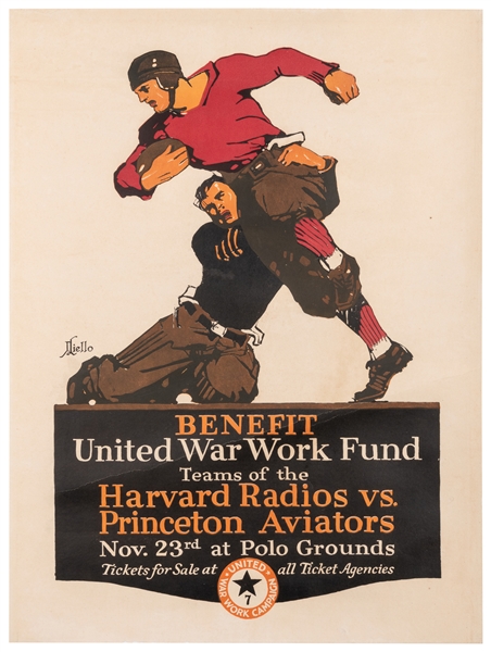  LIELLO, J. Benefit United War Work Fund / Teams of the Harv...