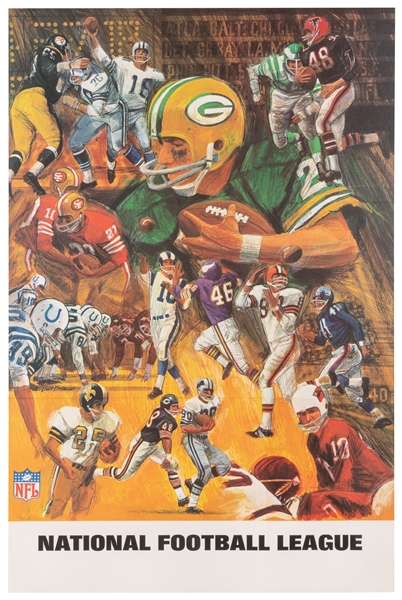  BOSS, Dave (1932 – 1999). NFL Poster. Circa 1960s. Painting...