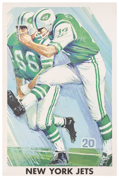  BOSS, Dave (1932 – 1999). New York Jets. Circa 1960s. Paint...