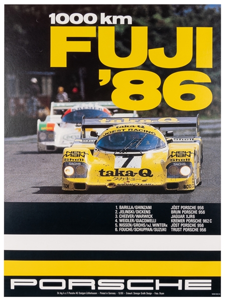  STRENGER, Ehrich (1922 – 1993). 1000 km Fuji ‘86. 1986. Ger...