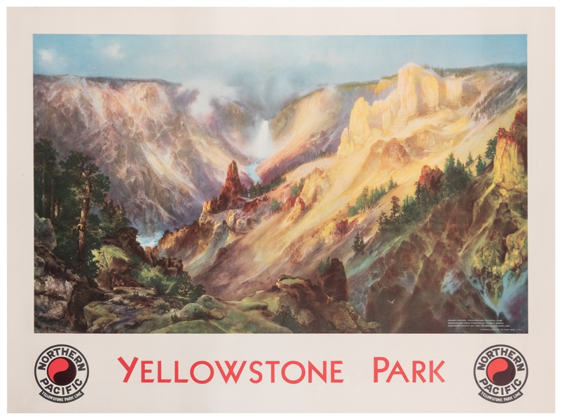  MORAN, Thomas (1837-1926). Yellowstone Park / Northern Paci...