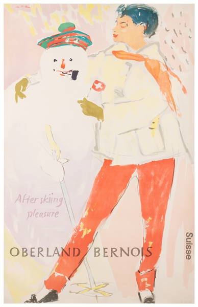  FALK, Hans (1918 – 2002). Oberland Bernois. 1954. Travel po...