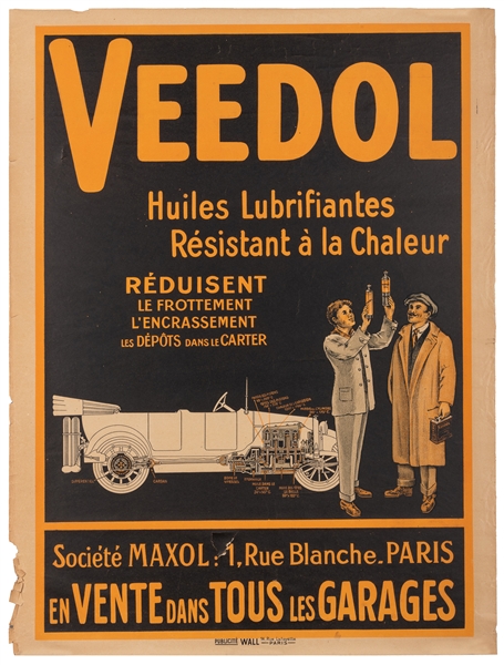  Veedol / Huiles Lubrifiantes Resistant a la Chaleur. Paris:...