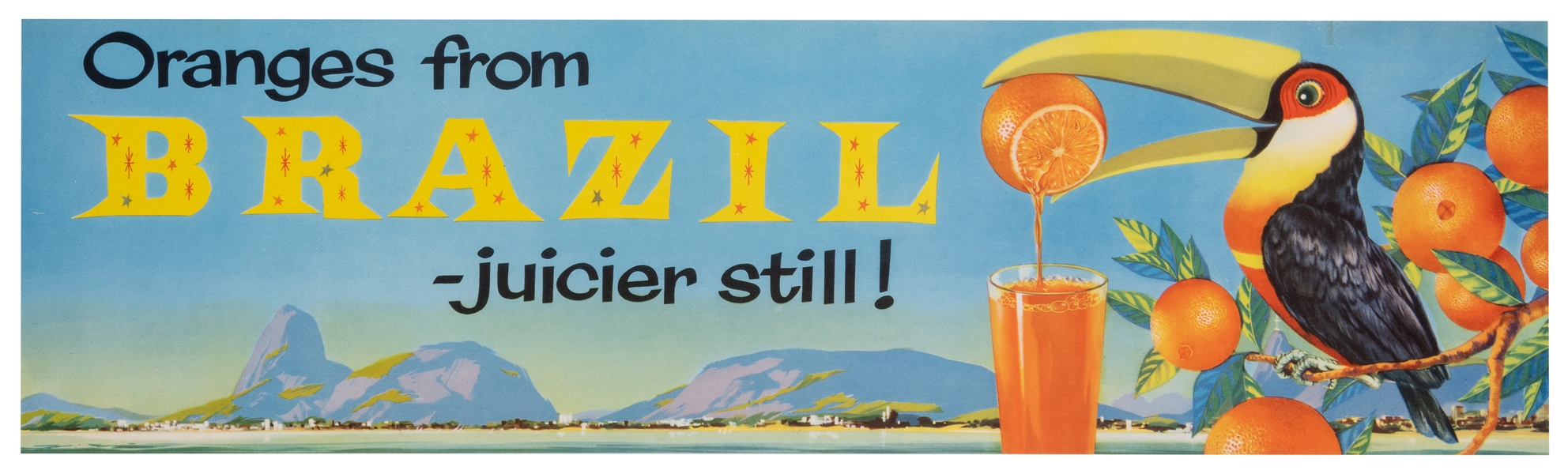  Oranges from Brazil – Juicier Still! Circa 1960s. Advertise...