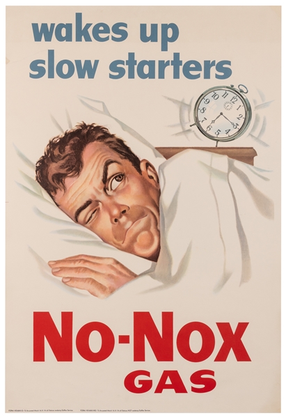  No - Nox Gas / Wakes Up Slow Starters. Circa 1950s. Offset ...