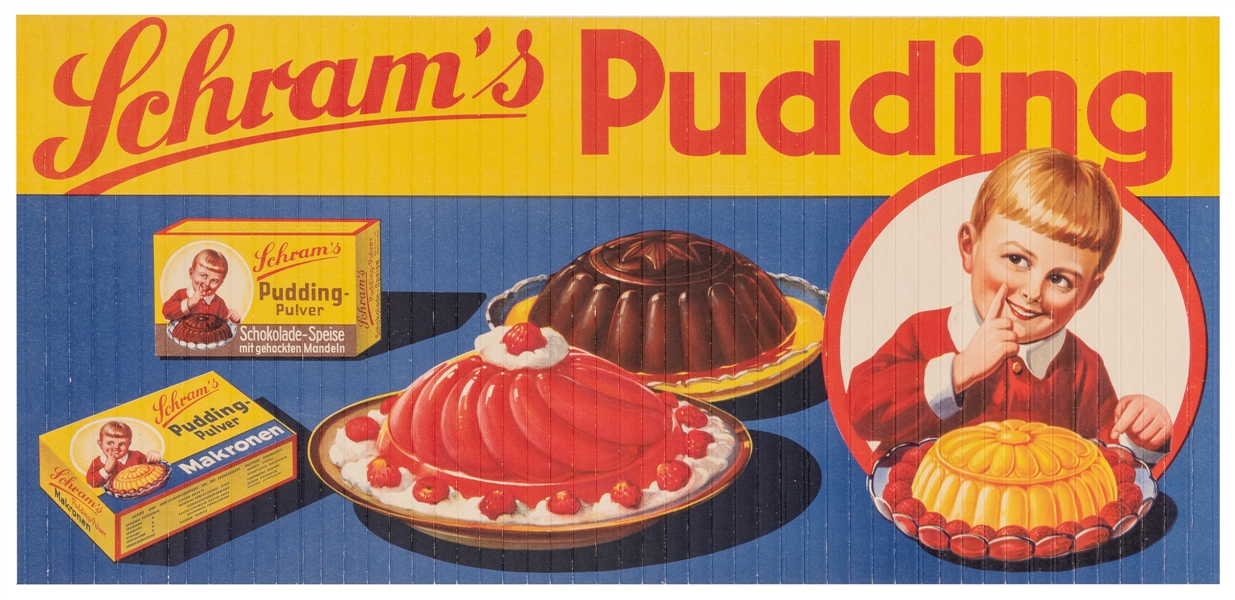  [GELATIN & PUDDING]. Group of 3 vintage posters. Circa 1920...