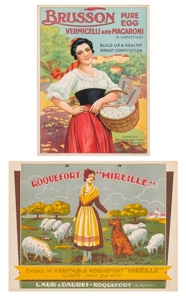  [PASTORAL]. Two Vintage Advertisements. Circa 1910s. Two vi...