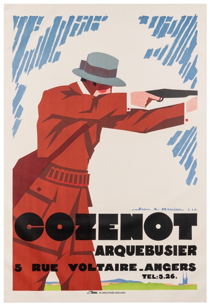  MERCIER, Jean (1899 – 1995). Cozenot / Arquebusier. 1927. A...