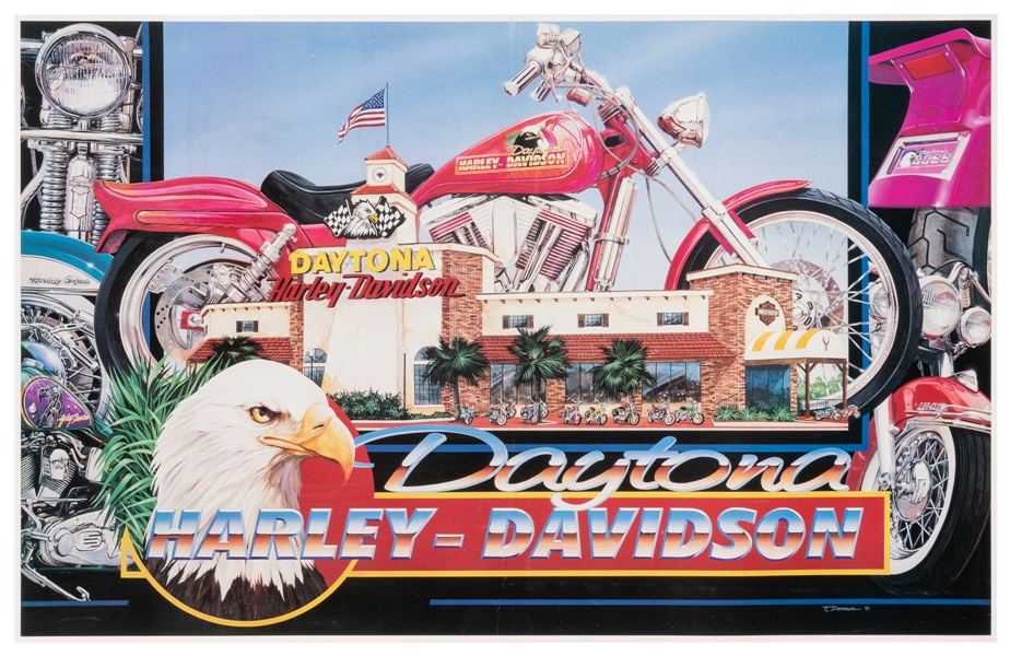  DORMAN, R. Harley Davidson / Daytona. Circa 1980s. With a v...