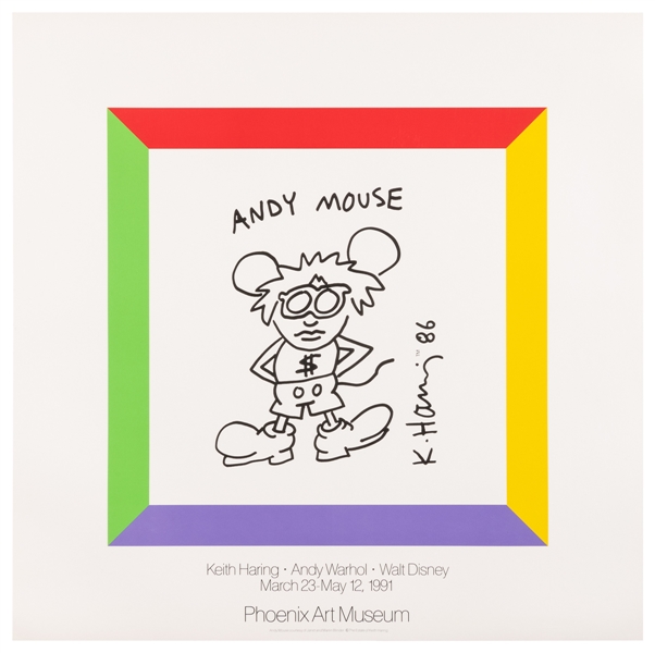  HARING, Keith (1958 – 1990). Andy Mouse / Phoenix Art Museu...