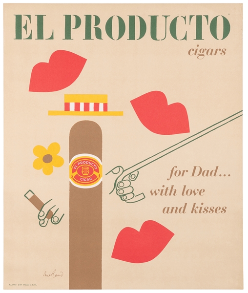  RAND, Paul (1914 – 1996). El Producto Cigars. 1952. Offset ...