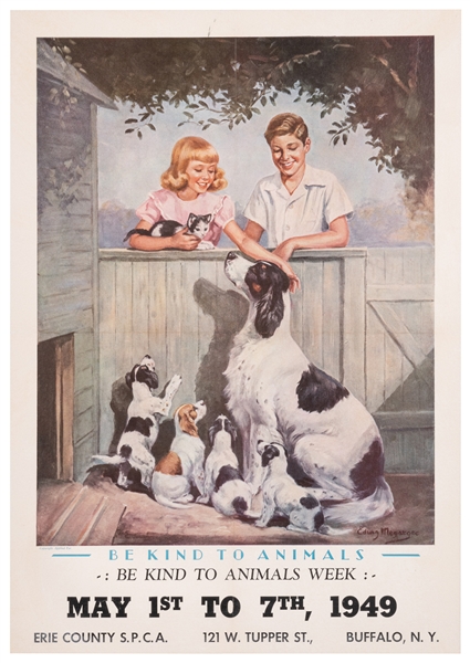  MEGARGEE, Edwin (1883 – 1958). Be Kind to Animals. 1949. Er...