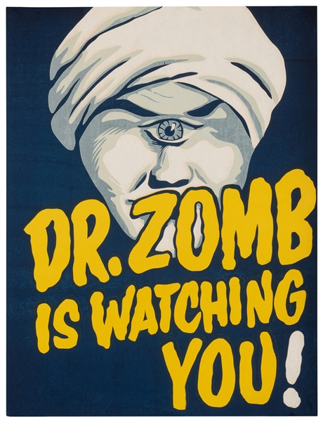  McGILL, Ormond. Dr. Zomb Is Watching You. Circa 1949. Silks...