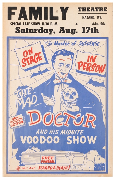  The Mad Doctor and His Midnite Voodoo Show. Benson, N.C. Ca...