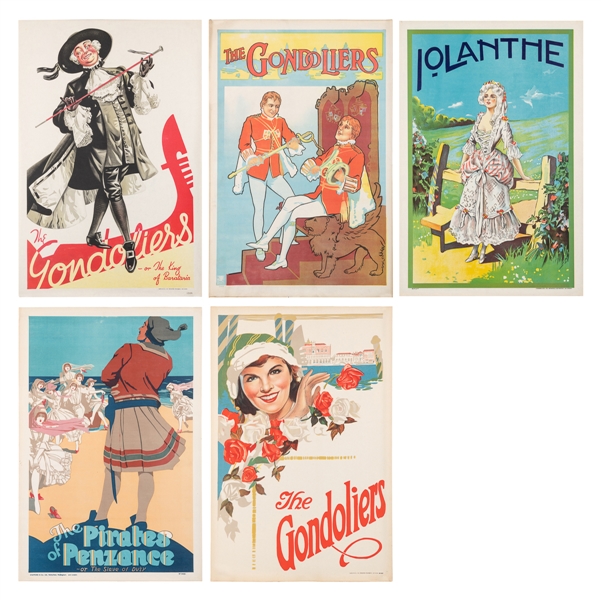  [THEATER]. Five British musical theater posters. Nottingham...