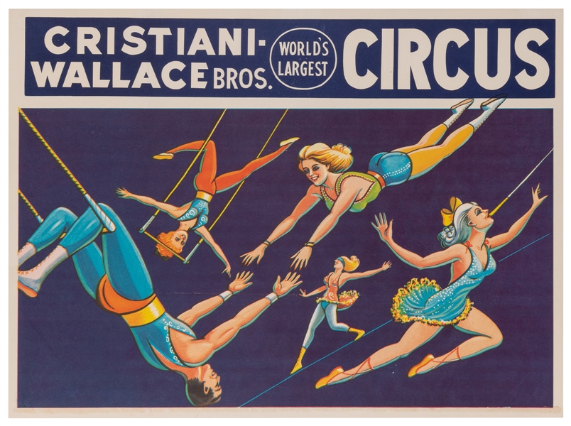  Cristiani - Wallace Bros. / World’s Largest Circus. Circa 1...