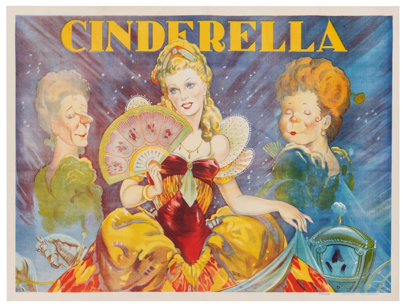  Cinderella. Wombwell: Taylor, ca. 1920s. Poster promoting a...