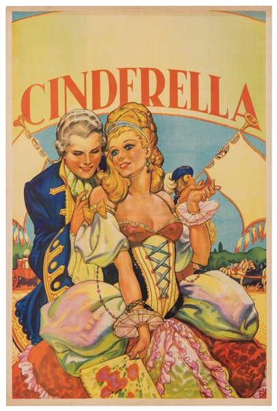  Cinderella. Circa 1920s. Poster for an English stage perfor...