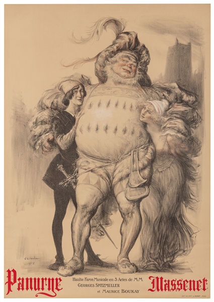  LIANDRE, Charles (1862 – 1934). Panurge. 1913. Paris: J Min...