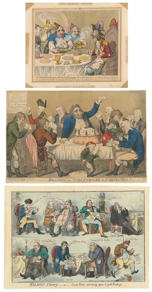  [HAND-COLORED PLATES]. [CRUIKSHANK, Isaac (1756-1810), and ...