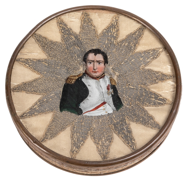  [HAND-MADE DECOUPAGE BOX]. [BONAPARTE, Napoleon (1769-1821)...