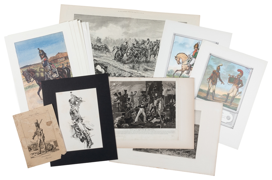  [LITHOGRAPHY OR PRINTS]. Group of 7 Black and White and 13 ...