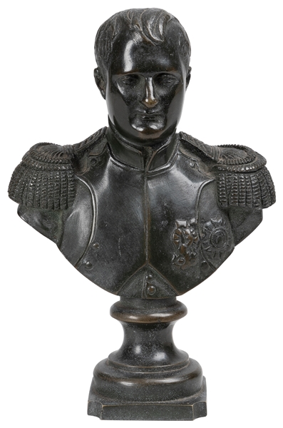  [BONAPARTE, Napoleon (1769-1821), subject]. Metal Bust of t...