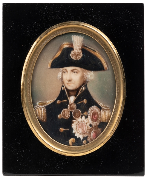  [PAINTED MINIATURES]. [NELSON, Lord Horatio (1758-1805), su...